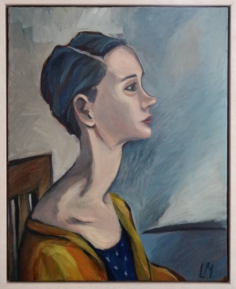 Original Expressionism Portrait Painting by Liza Merkalova