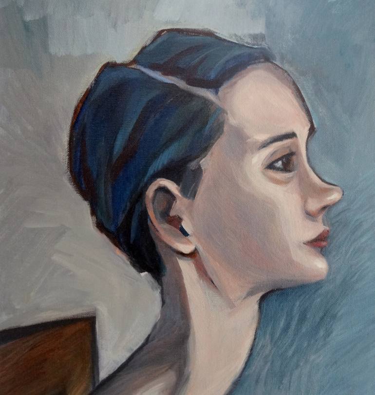 Original Expressionism Portrait Painting by Liza Merkalova