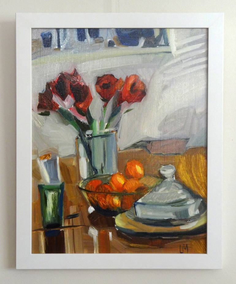 Original Expressionism Still Life Painting by Liza Merkalova