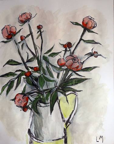 Original Expressionism Floral Drawings by Liza Merkalova