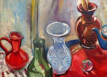 Original Expressionism Still Life Paintings by Liza Merkalova