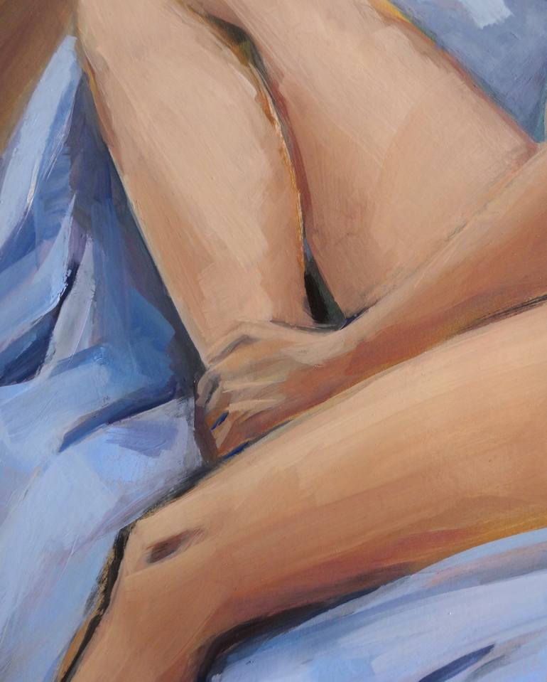 Original Figurative Nude Painting by Liza Merkalova