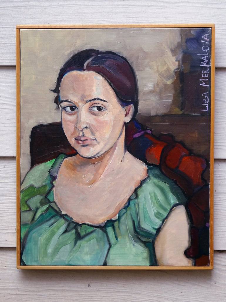 Original Figurative Portrait Painting by Liza Merkalova