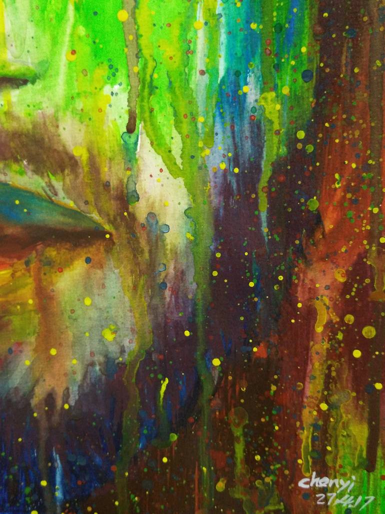 Original Expressionism People Painting by Chen Yi
