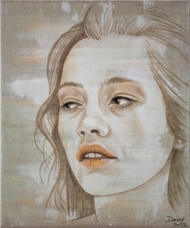 Original Fine Art Portrait Paintings by Daisy Gold