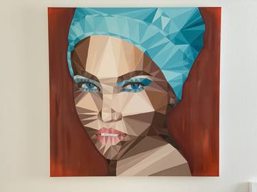 Original Abstract Portrait Painting by Tom Kralj