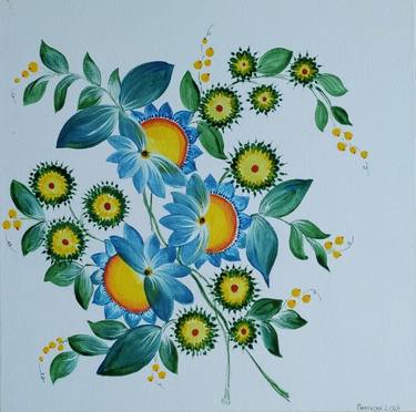 Original Floral Paintings by Helen Polishuk