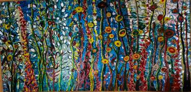 Original Abstract Expressionism Abstract Painting by Helen Polishuk