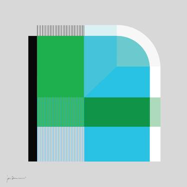 Print of Abstract Geometric Mixed Media by JD Atelier