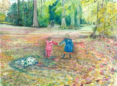 Print of Realism Children Paintings by David Oatley