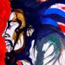 This painting of Bob Marley is about revolution and self-expression. It is a conceptual work with the Rasta sensibility channeled through the abstract expressionism, and a realism technique to capture the portrait of the artist. This piece encompasses a double dyamic, and captures the great SPIRIT of the Rasta!