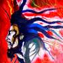 This painting of Bob Marley is about revolution and self-expression. It is a conceptual work with the Rasta sensibility channeled through the abstract expressionism, and a realism technique to capture the portrait of the artist. This piece encompasses a double dyamic, and captures the great SPIRIT of the Rasta!