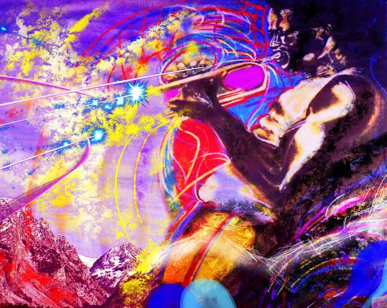 Original Abstract Expressionism Music Mixed Media by Barry Boobis