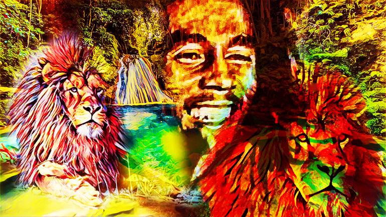 Bob Marley Lion of Judah Painting