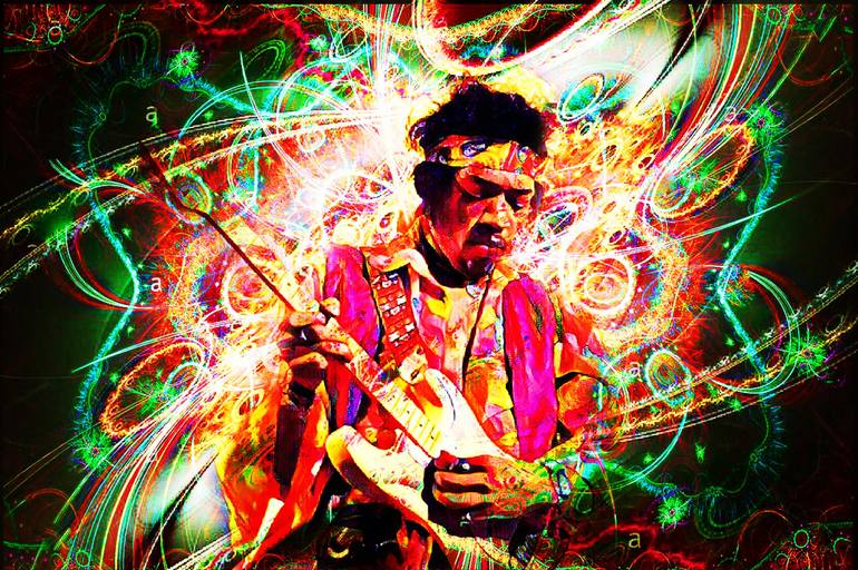 jimi hendrix psychedelic wallpaper