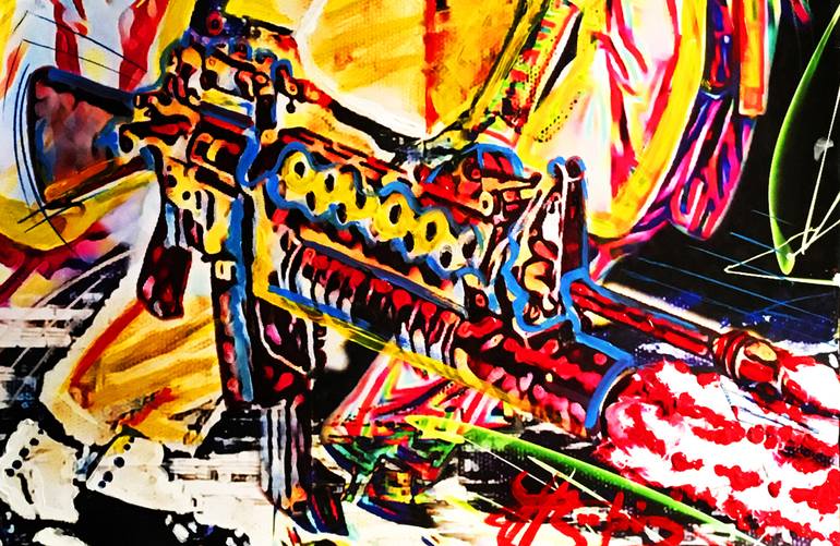 Original Pop Art Music Painting by barry boobis