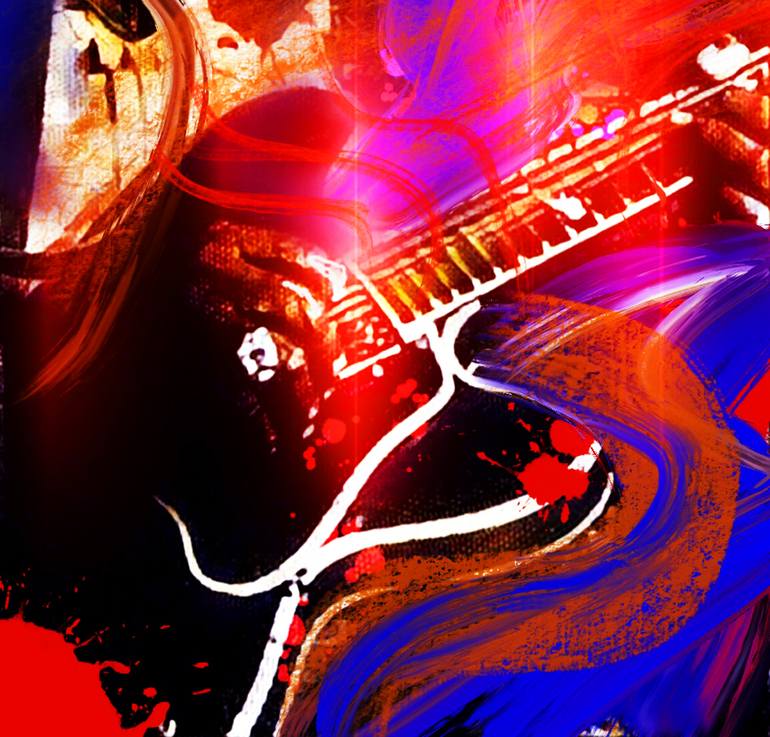 Original Abstract Expressionism Music Painting by Barry Boobis