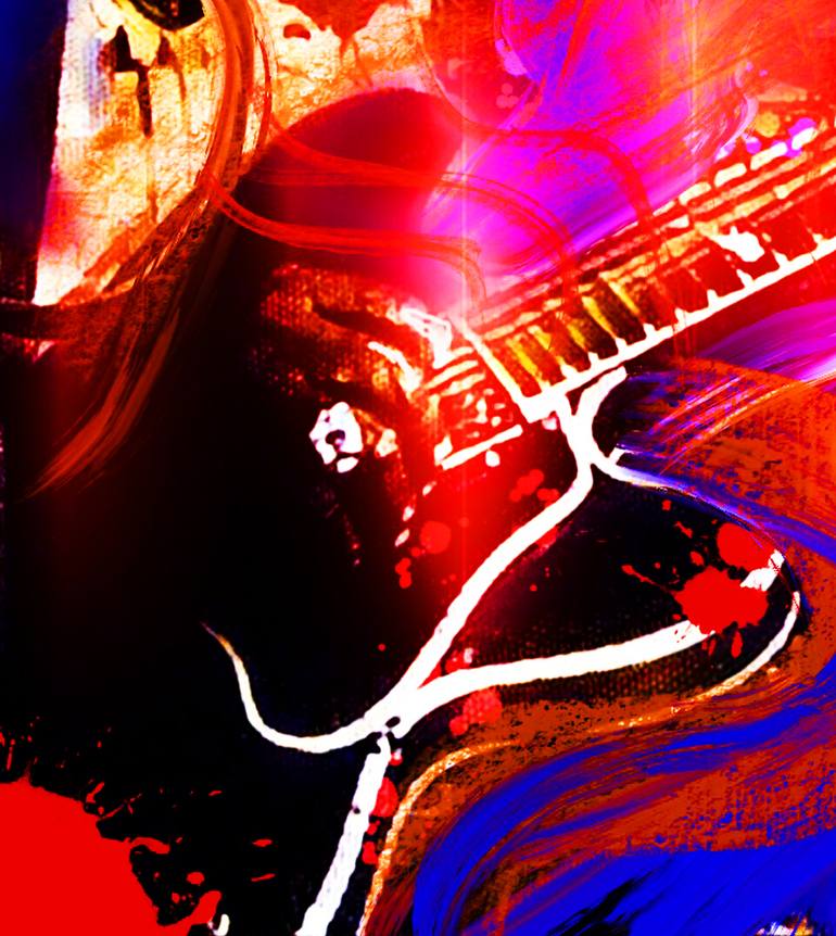 Original Abstract Expressionism Music Painting by Barry Boobis