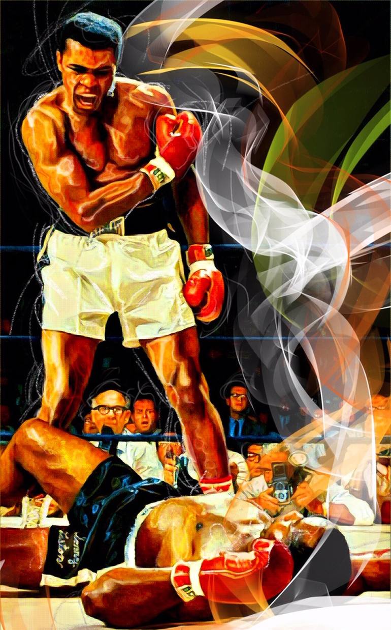 Muhammad Ali Stand Up And Fight Painting By Barry Boobis | Saatchi Art