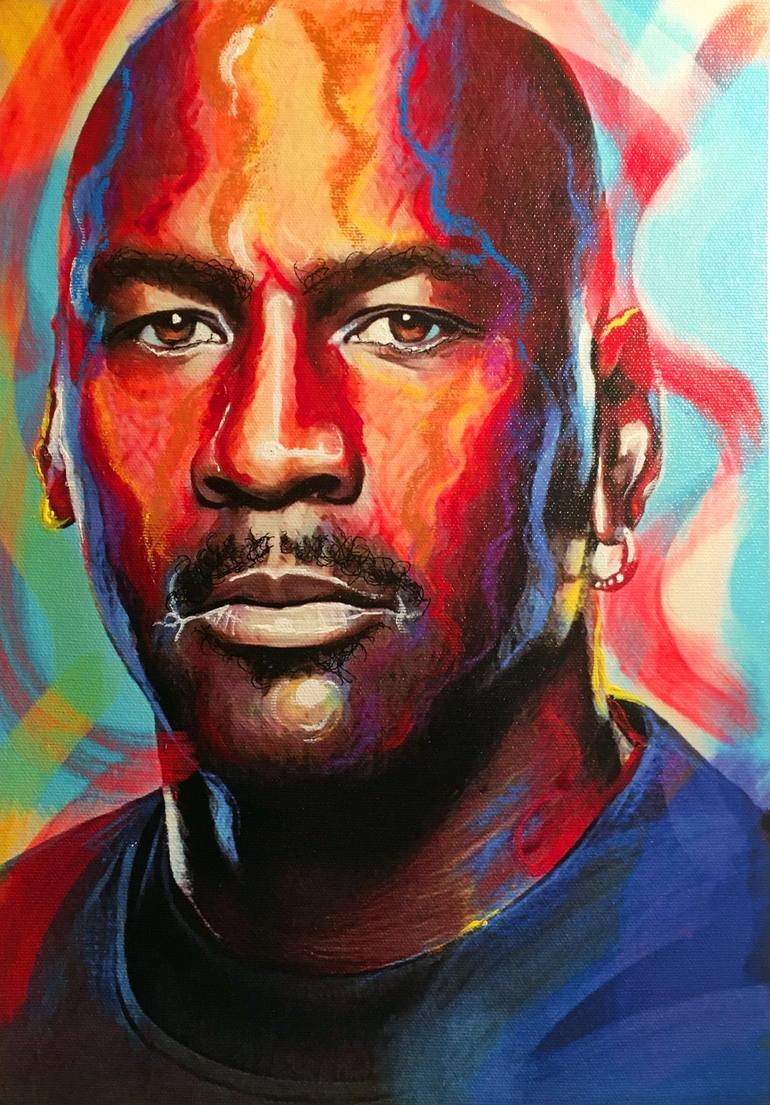 Gallery Pops Michael Jordan - Jersey Back Framed Art Print