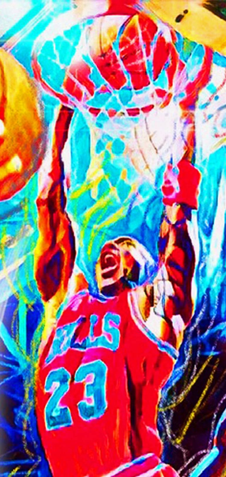 Michael Jordan Pastel Painting PRINT Chicago Bulls MJ 