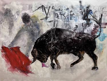 Original Expressionism Cows Paintings by Veronica Byers