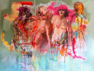 Original Expressionism Nude Paintings by Veronica Byers