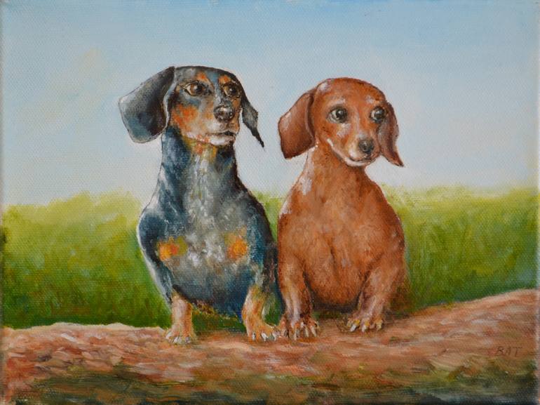 Two best sale wiener dogs