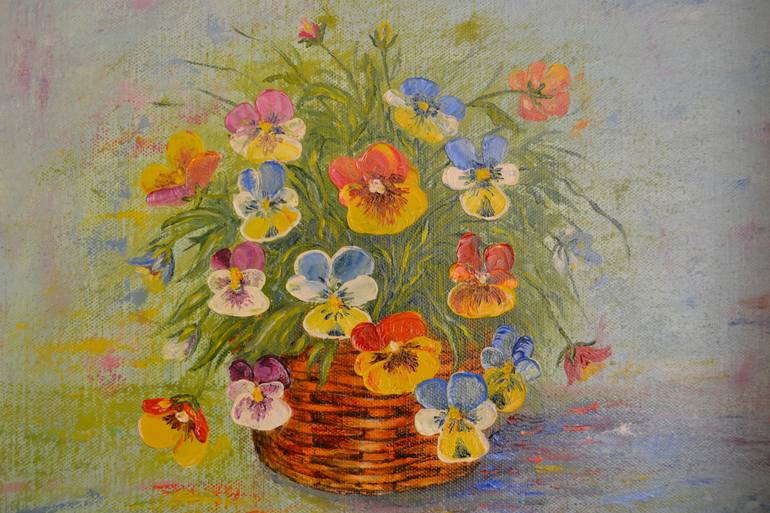 Original Impressionism Floral Painting by Vladimir Tishchenko