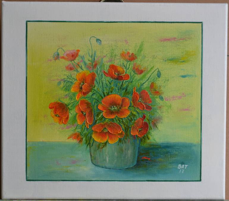 Original Impressionism Floral Painting by Vladimir Tishchenko