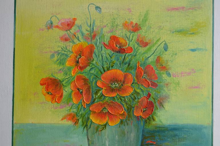 Original Impressionism Floral Painting by Vladimir Tishchenko