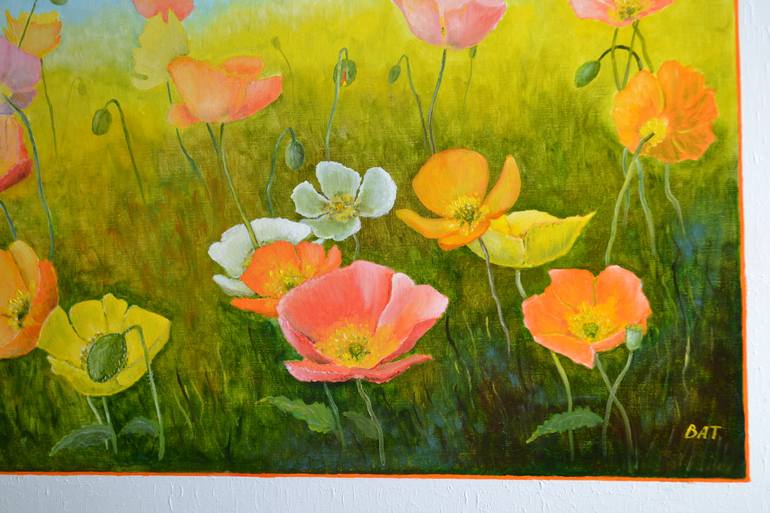 Original Impressionism Floral Painting by Vladimir Tishchenko