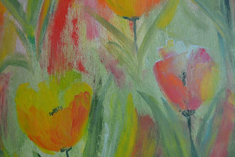 Original Abstract Expressionism Floral Painting by Vladimir Tishchenko