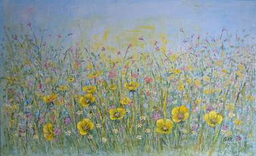 Impression.Spring colors of meadow. thumb