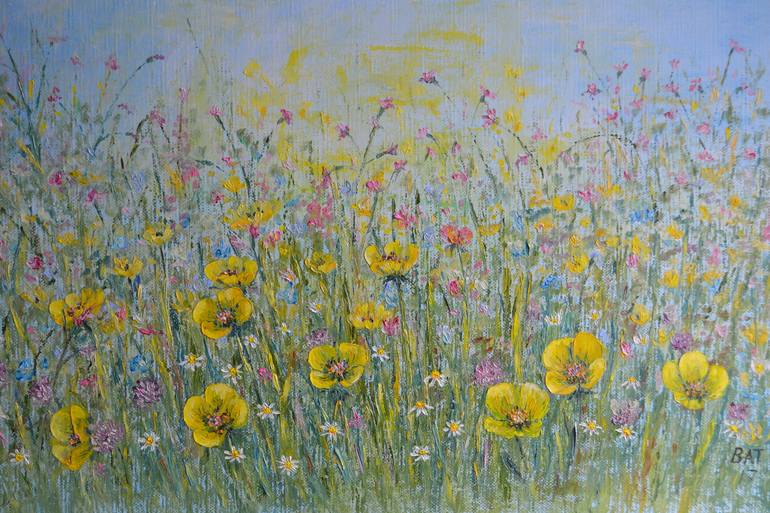 Original Impressionism Floral Painting by Vladimir Tishchenko