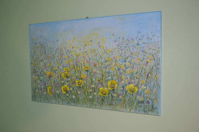 Original Impressionism Floral Painting by Vladimir Tishchenko