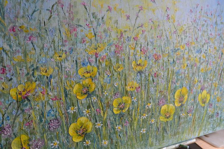 Original Impressionism Floral Painting by Vladimir Tishchenko