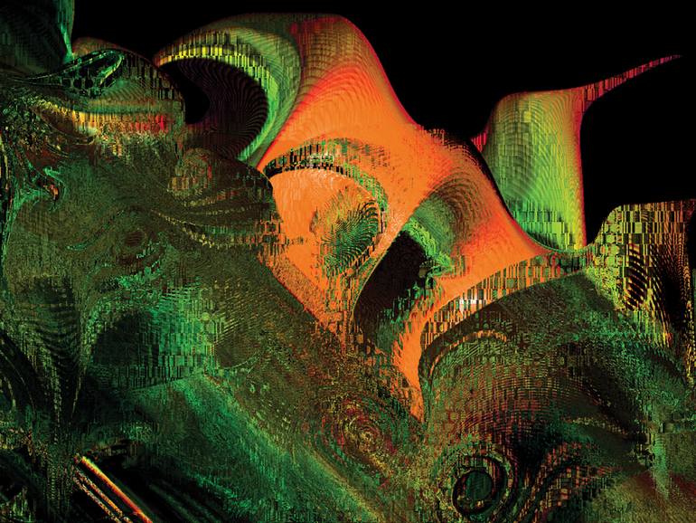 Original Contemporary Abstract Digital by Javier Diaz