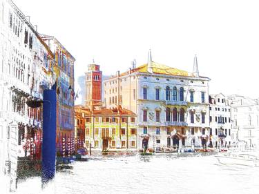 Trocitos de cielo, Venecia/XL large original artwork thumb