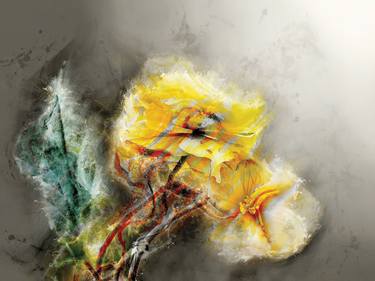 Original Abstract Floral Digital by Javier Diaz