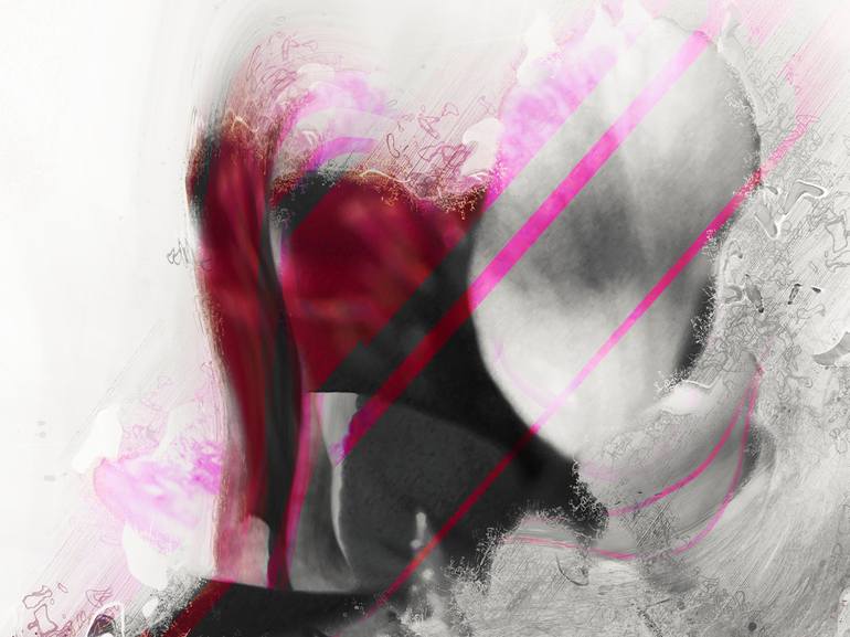 Original Abstract Floral Digital by Javier Diaz