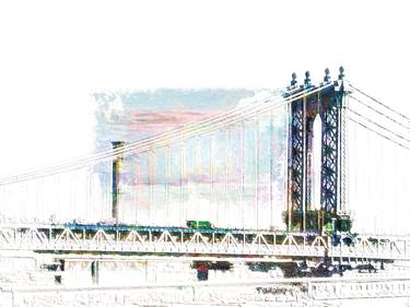 Colores, Manhattan bridge/XL large original artwork thumb
