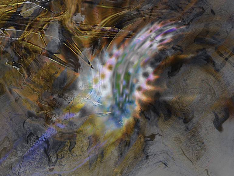 Original Abstract Floral Digital by Javier Diaz