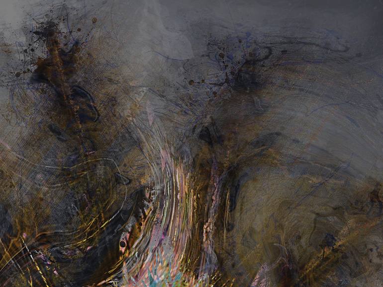 Original Abstract Floral Digital by Javier Diaz