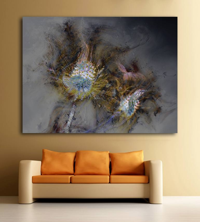 Original Abstract Floral Digital by Javier Diaz