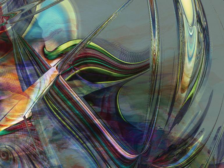 Original Contemporary Abstract Digital by Javier Diaz