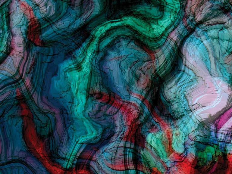 Original Contemporary Abstract Digital by Javier Diaz