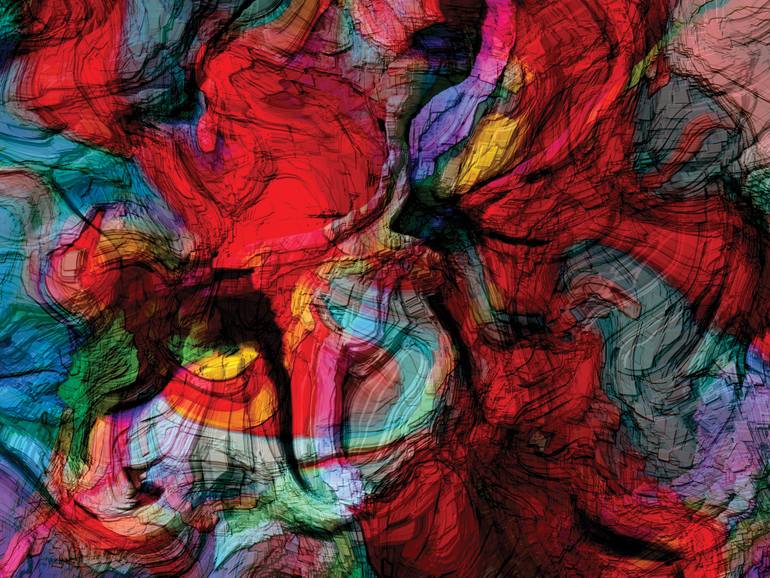 Original Contemporary Abstract Digital by Javier Diaz