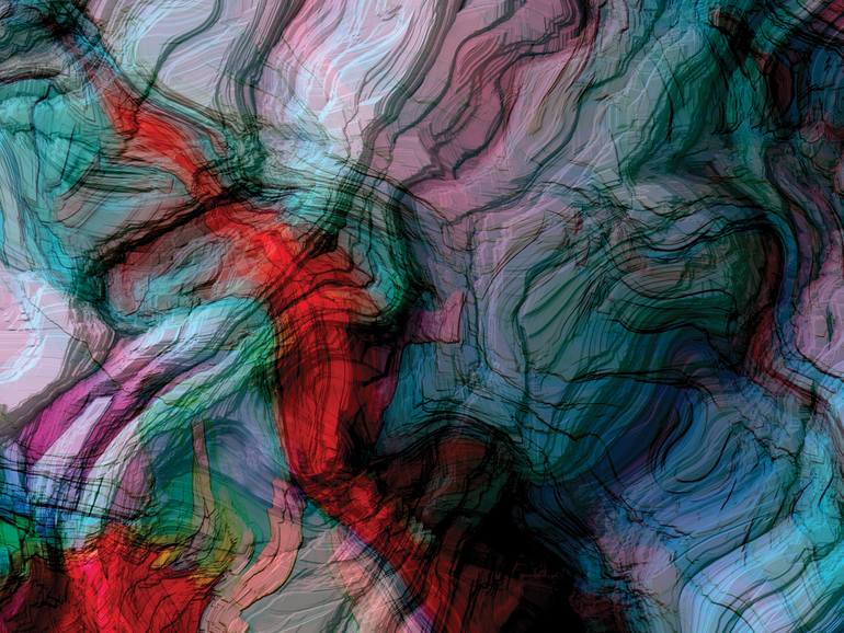 Original Contemporary Abstract Digital by Javier Diaz