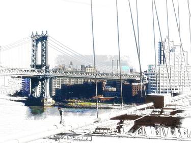Trocitos de cielo, puente Manhattan/XL large original artwork thumb